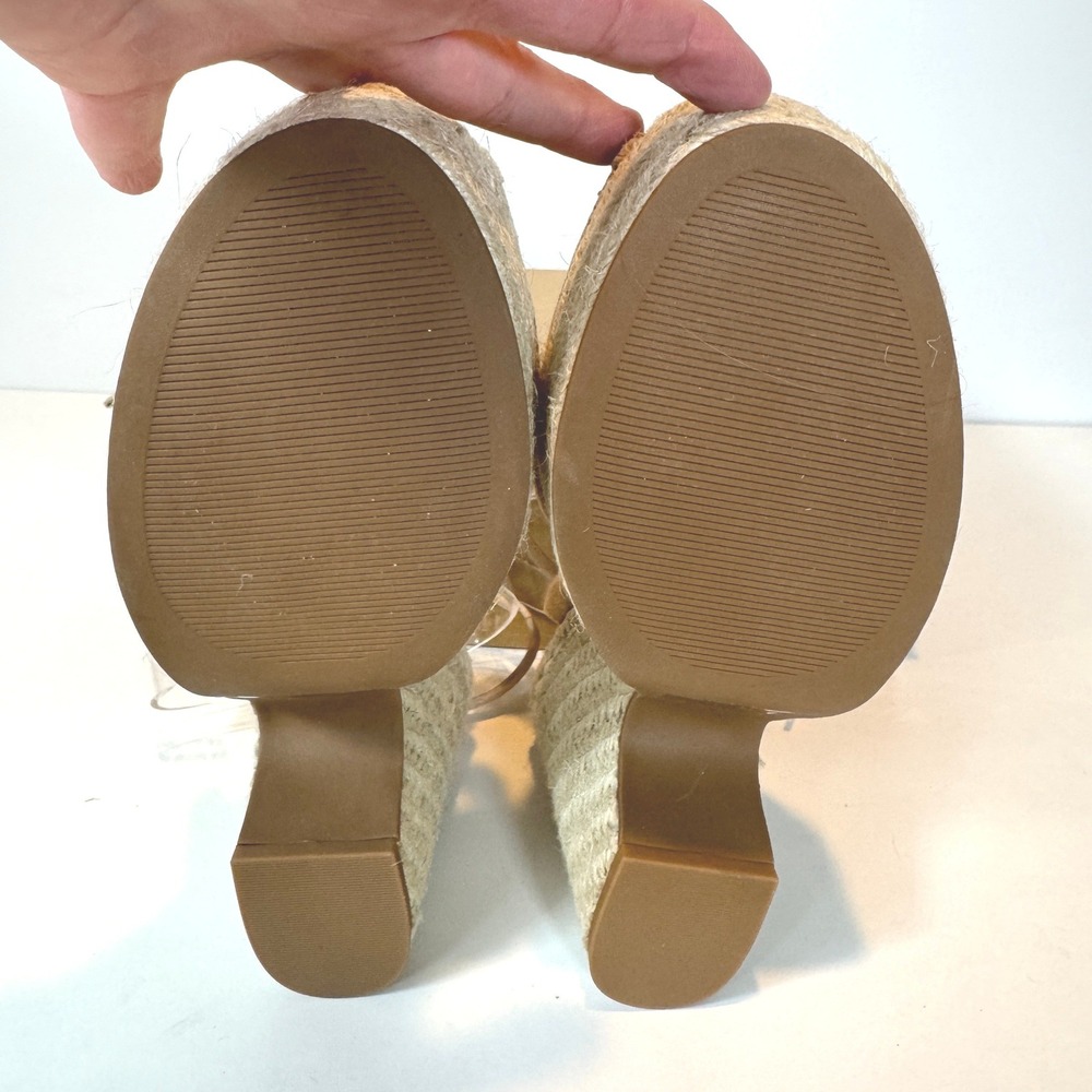 Steve Madden Sydnee Tan Suede Espadrille Wedge Sandals Sz 8 Cottagecore Boho - Picture 6 of 8